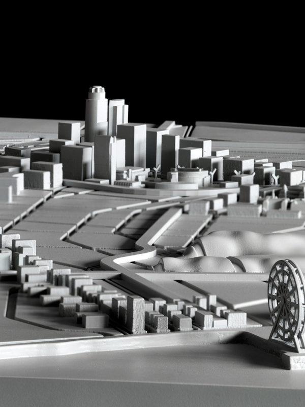 Maqueta Olimpiadas de Los Ángeles 2028 realizada por EXarchitects con impresión 3D