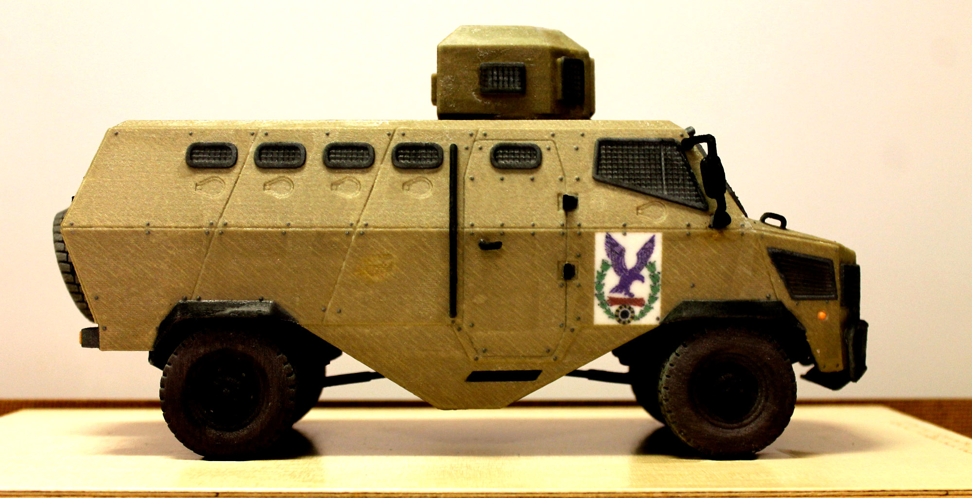 Scale model of armored truck