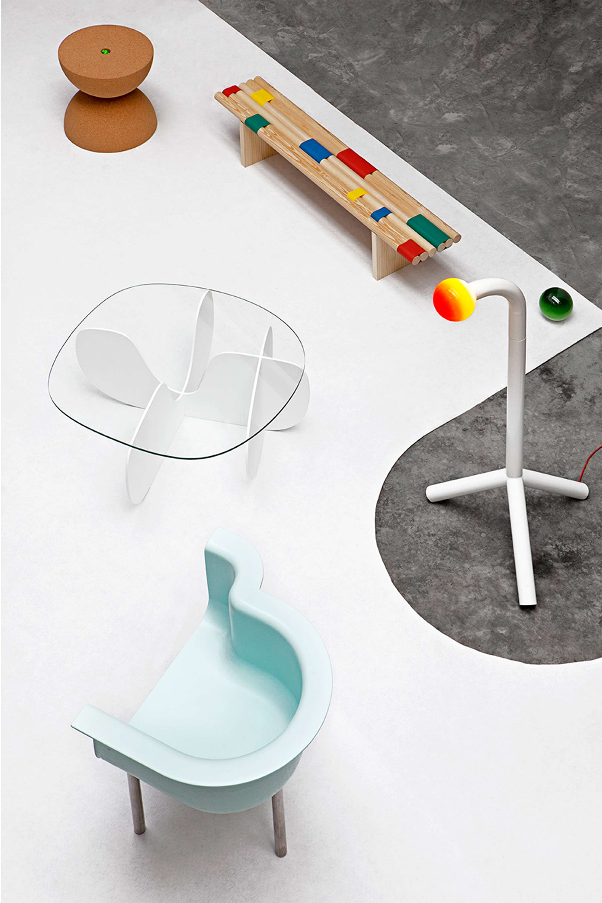 Silla piscina diseñada por Tornasol Studio y fabricada en el fablab de EXarchitects