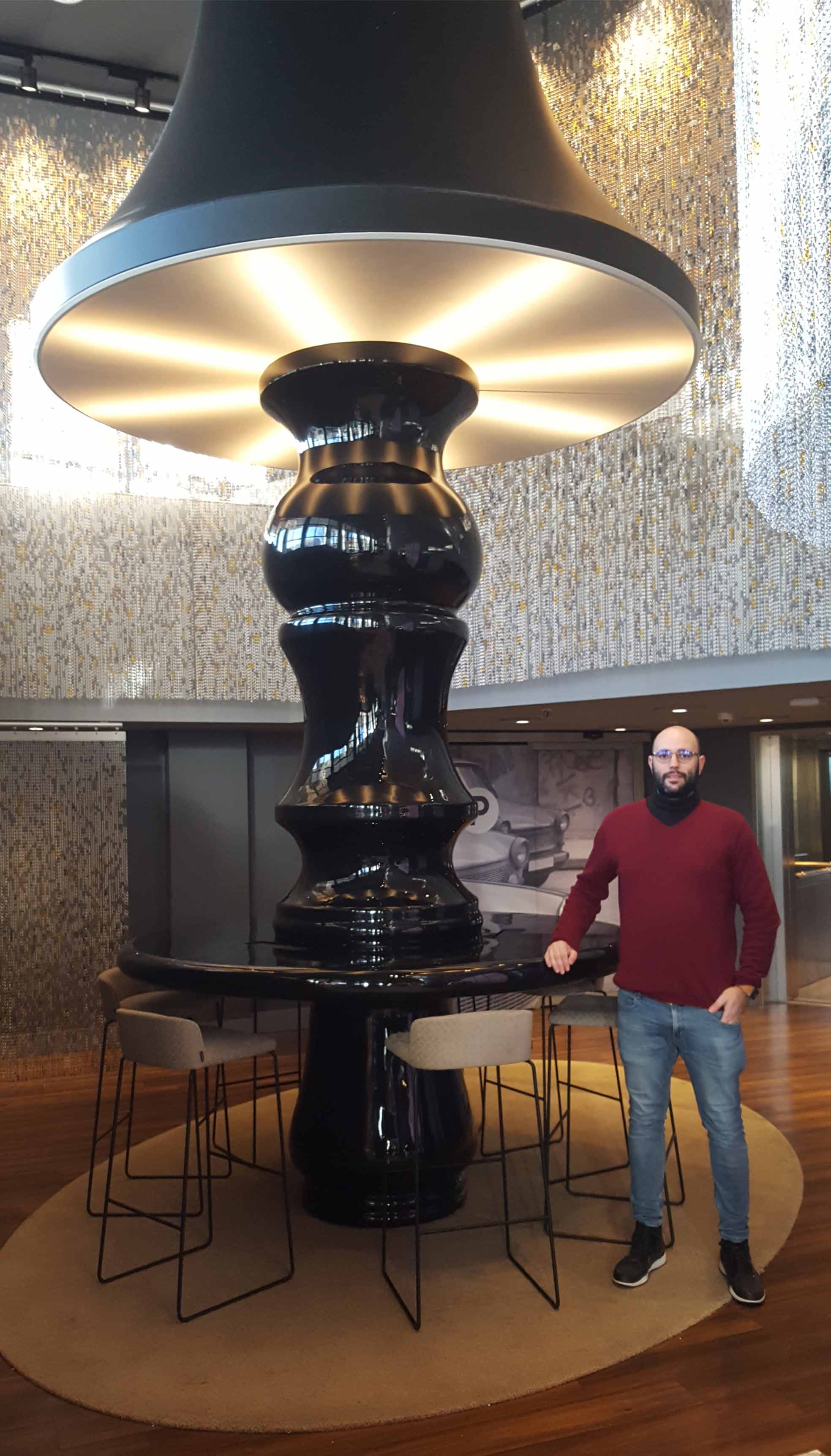 Lámpara paramétrica, NH Berlin. EXarchitects, fabricación digital avanzada